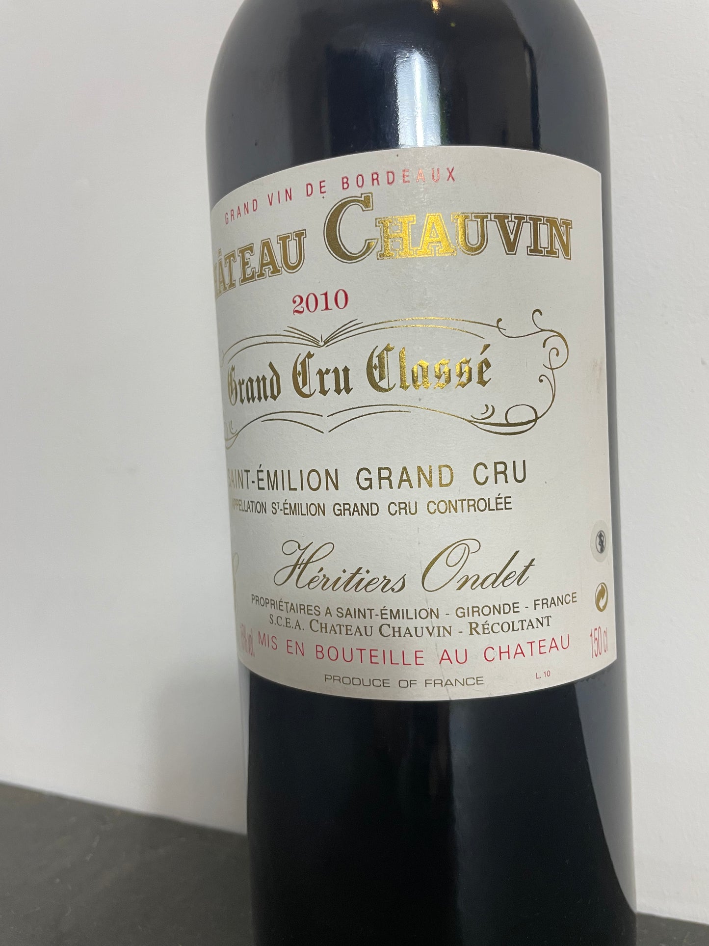 Chateau Chauvin Saint Emilion Grand Cru 2010 Magnum