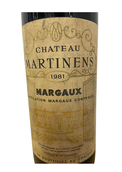 Chateau Martinens, Margaux 1981