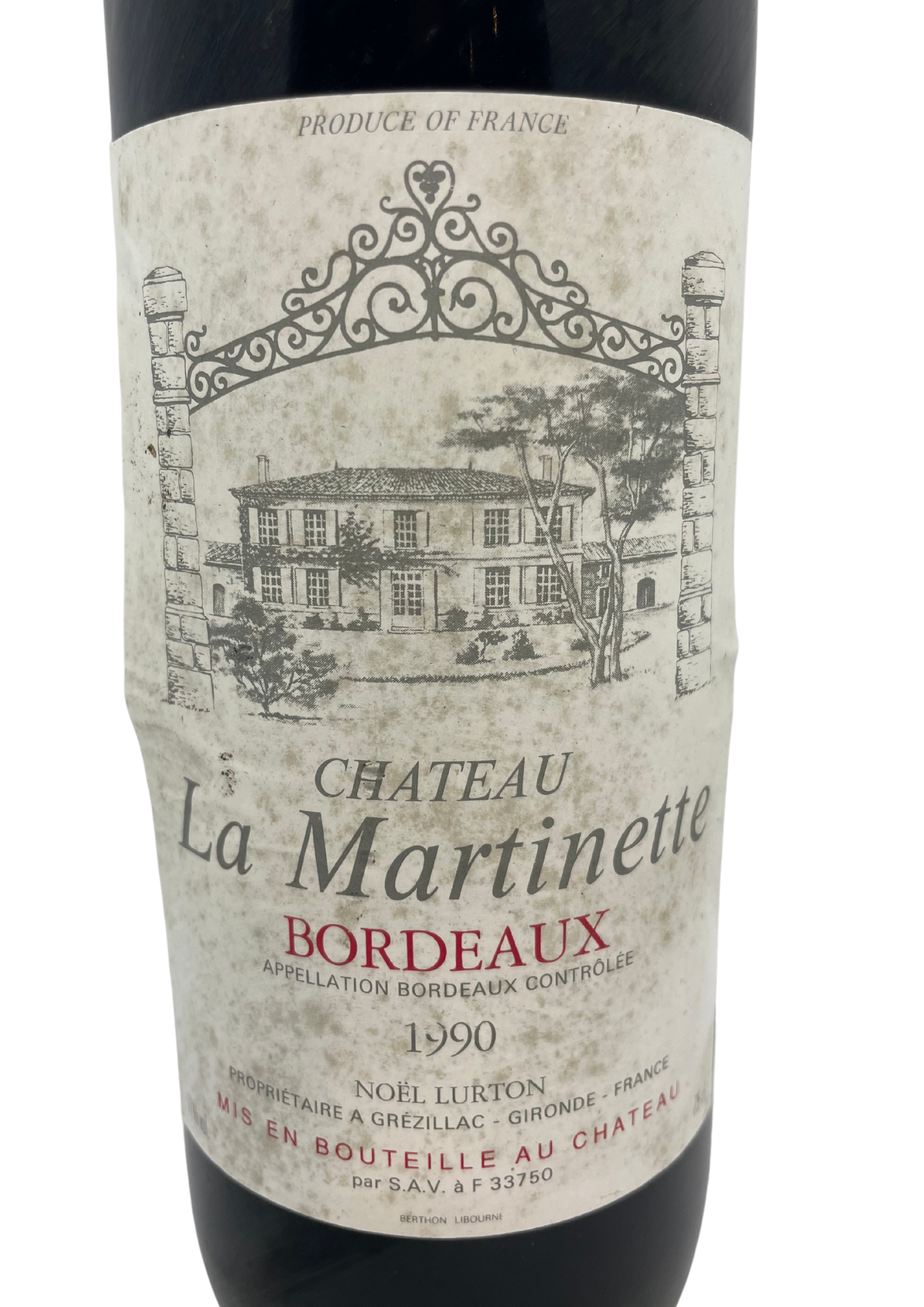 Château La Martinette Bordeaux  1990