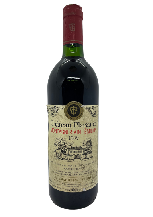 Château Plaisance Montagne Saint Emilion  1989